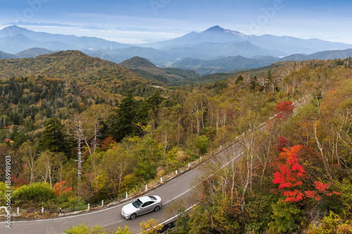 Bandai azuma skyline at Fukushima in autumn