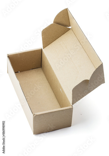 Cardboard Box isolated on a white background, clipping part © N_studio