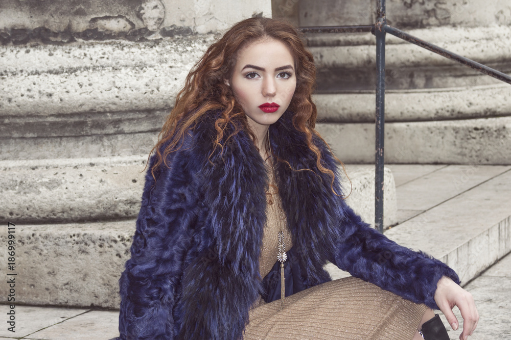 Fashion portrait of young beautiful woman. Fashion portrait of young beautiful woman.