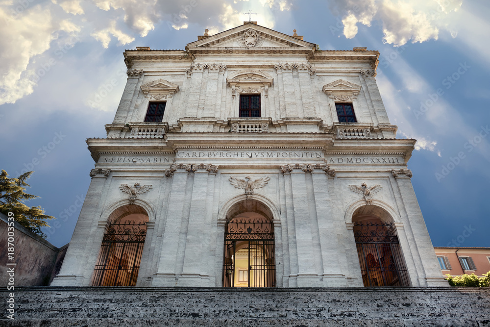 San Gregorio Magno facade in Rome, Italy