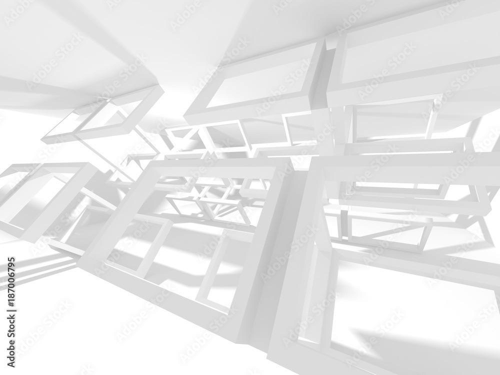 Abstract Modern White Architecture Background Abstract Modern White Architecture Background