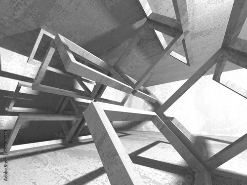 Abstract geometric concrete architecture background