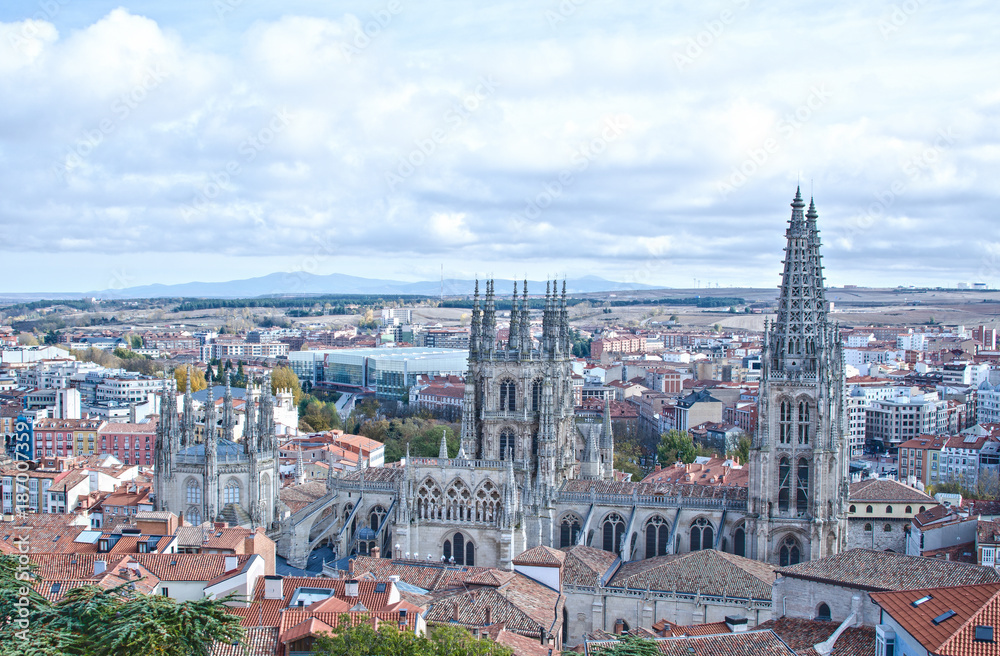 Cathedral from the Castle of Burgos