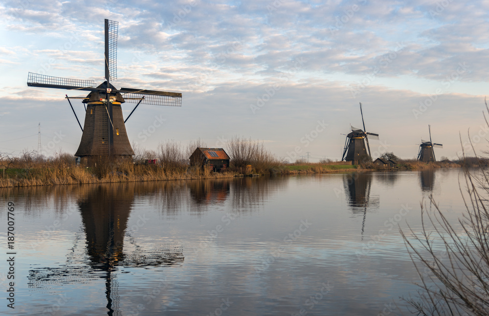 windmills in Kinderdijk Holland