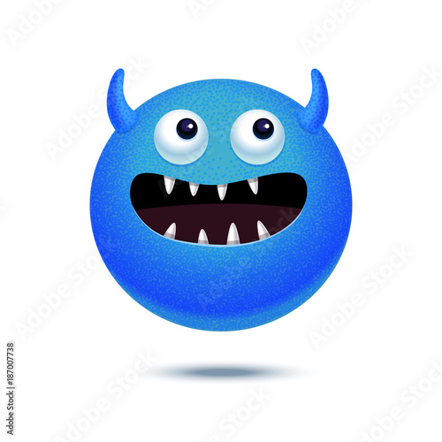 Cartoon funny monster. Vector illustration