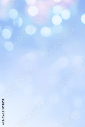 Bokeh in gentle blue background