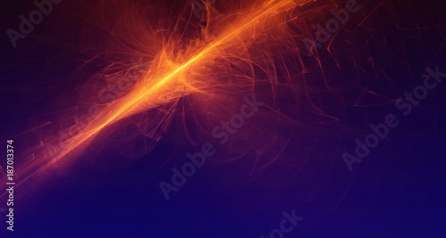 Abstract light and laser beams, fractals and glowing shapes multicolored art background texture for imagination, creativity and design. Creative ideas for print, web, poster, postcard, gaming, art.