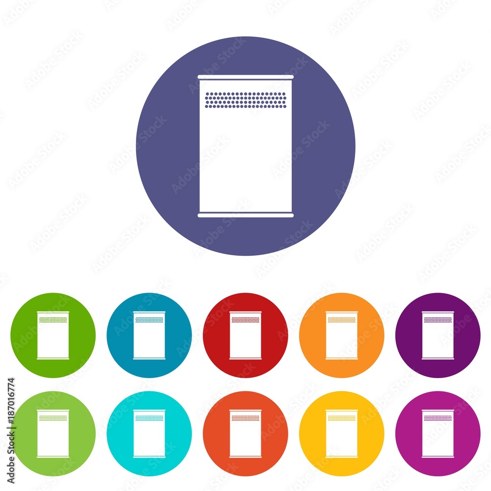 Trash can set icons Trash can set icons