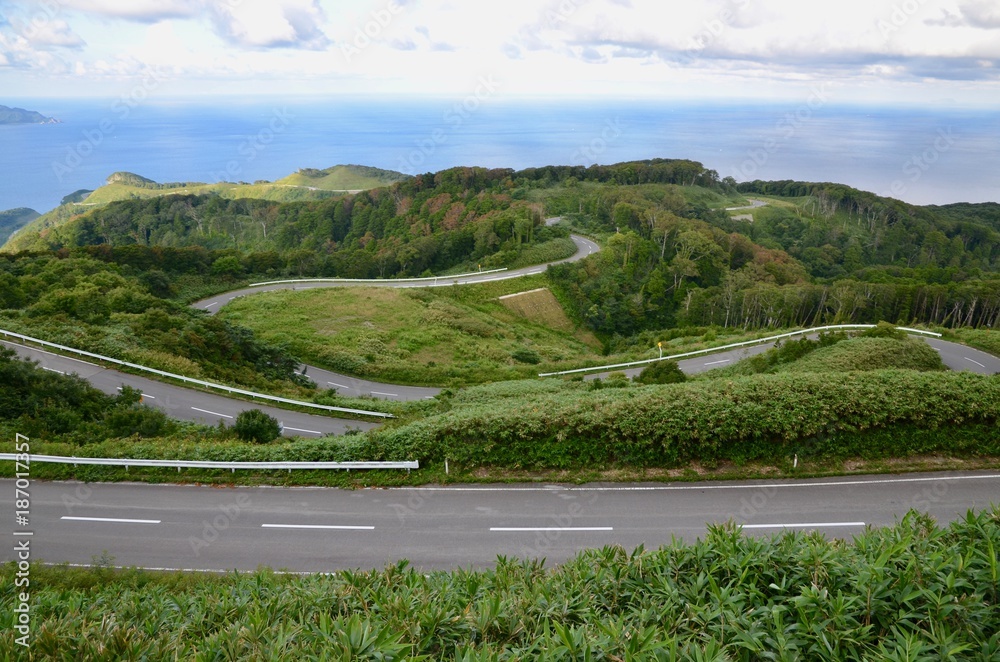 Naklejka premium 日本 東北 青森県 竜飛崎 Japan Tohoku Aomori Cape Tappi Tappizaki