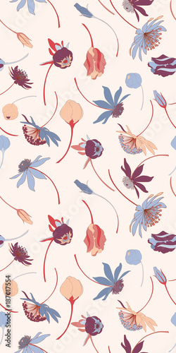 Bright Vector Botanical Seamless Wallpaper
