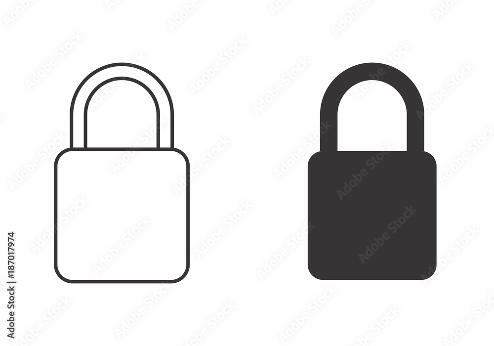 Flat padlocks illustrations Flat padlocks illustrations