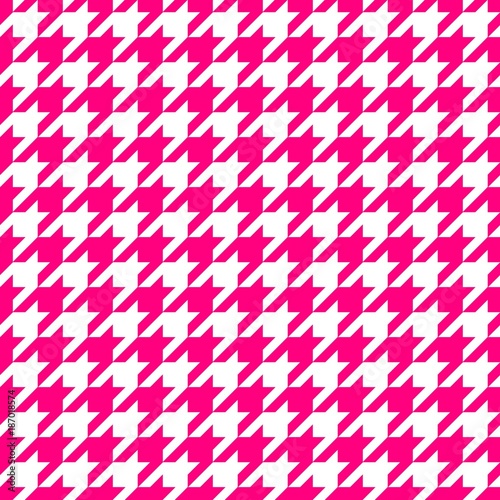 Vibrant pink hounds tooth pattern