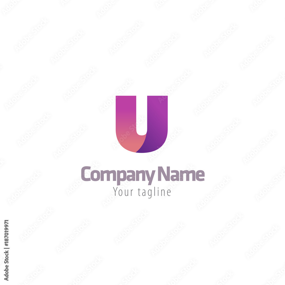 U LETTER LOGO TEMPLATE