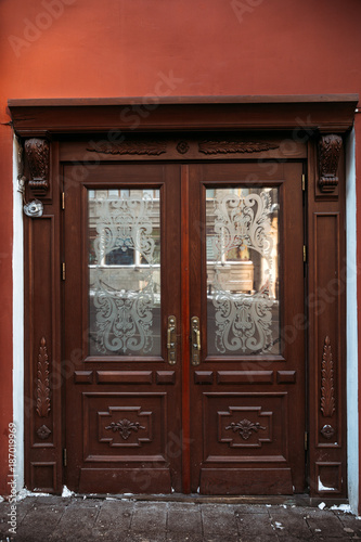 Old wooden door