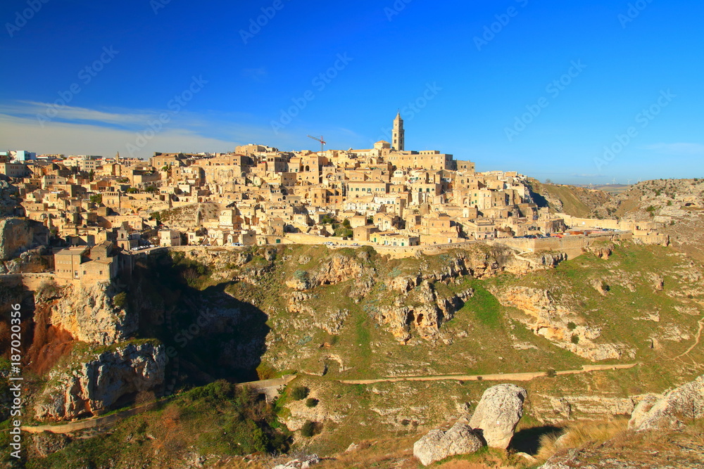Matera, Italy, panoramic view of one of the oldest town in the world