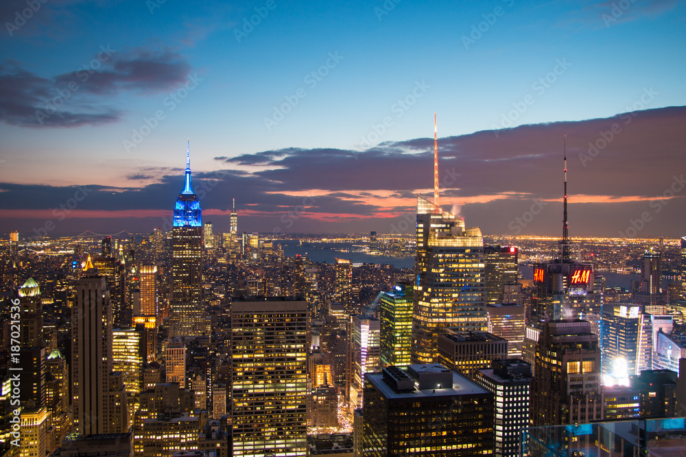 New York City - View from the Top Of The Rocks - Empire State Building