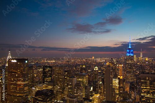 New York City - View from the Top Of The Rocks - Empire State Building © Edmund