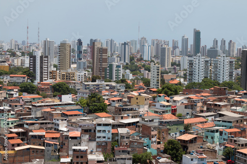 Favela and buildings - Urban social inequality