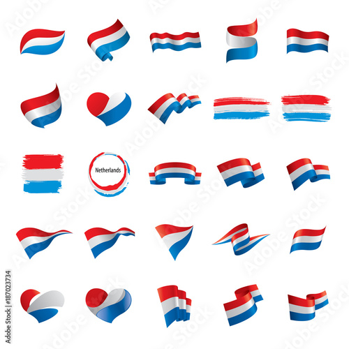 Netherlands flag  vector illustration