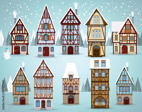 Old european houses (Winter)