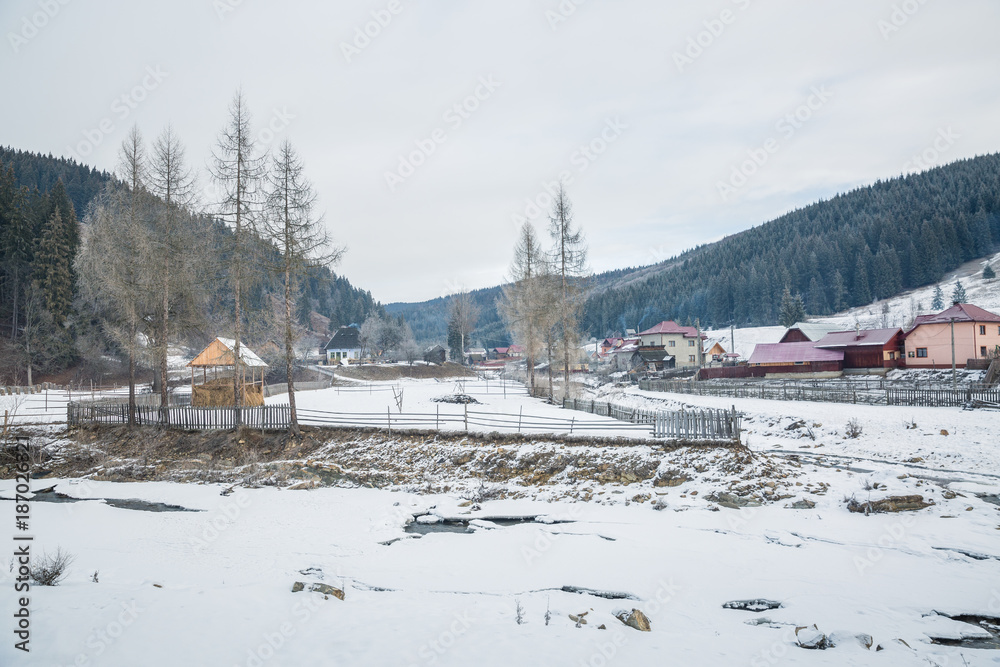 Europe Village in Winter
