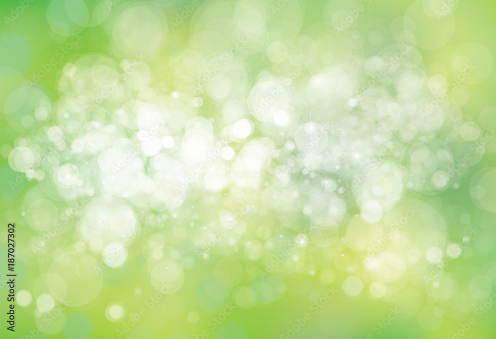 Vector green lights, bokeh background. Spring background. Vector green lights, bokeh background. Spring background.