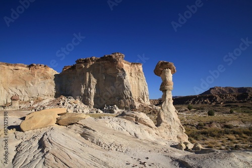 Wahweap Hoodoos are spectacular sandstone formation in the southern Utah desert at the edge of the Grand Staircase-Escalante National Monument photo