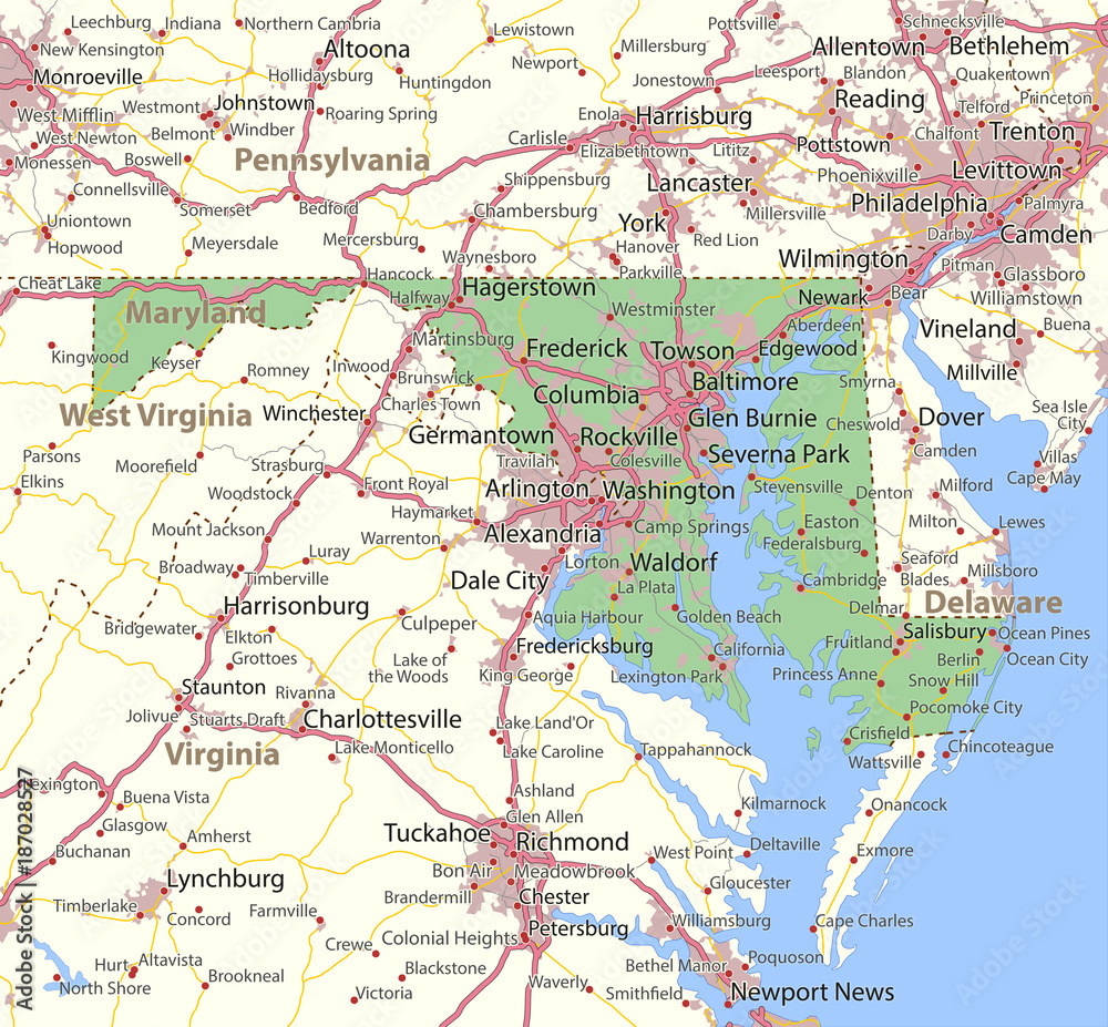 Maryland-US-States-VectorMap-A Maryland-US-States-VectorMap-A