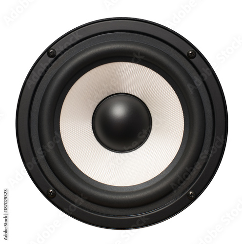 Bild auf Leinwand audio speaker isolated on white background