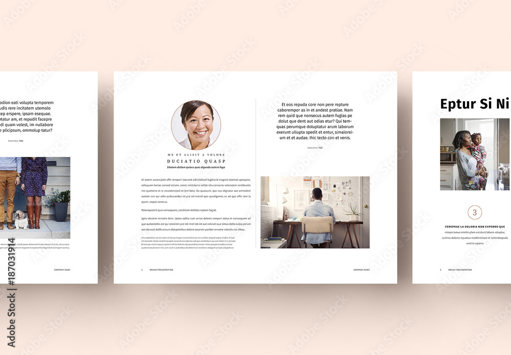 Pastel Presentation Layout Stock Template | Adobe Stock