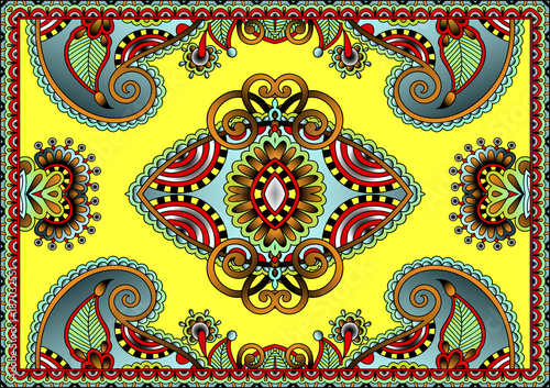 ethnic traditional carpet design to print on fabric or paper