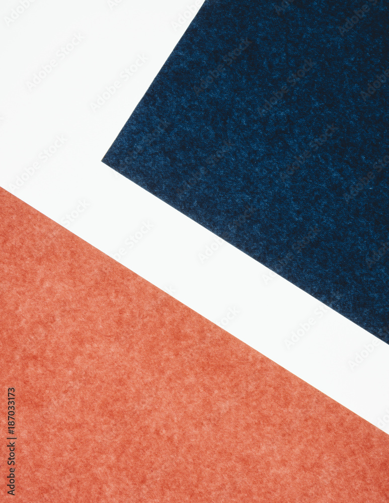 Detail of red and blue sheets of construction paper Detail of red and blue sheets of construction paper