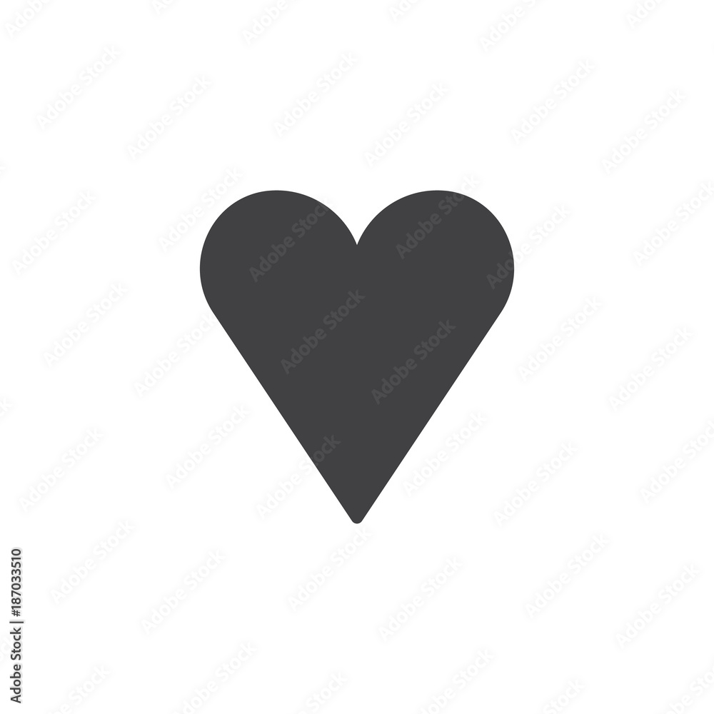 Solid Heart Icon Solid Heart Vector