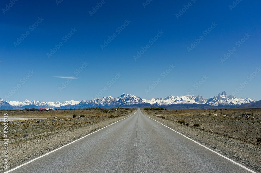 The Road to the Torres del Paine National Park, Argentina The Road to the Torres del Paine National Park, Argentina
