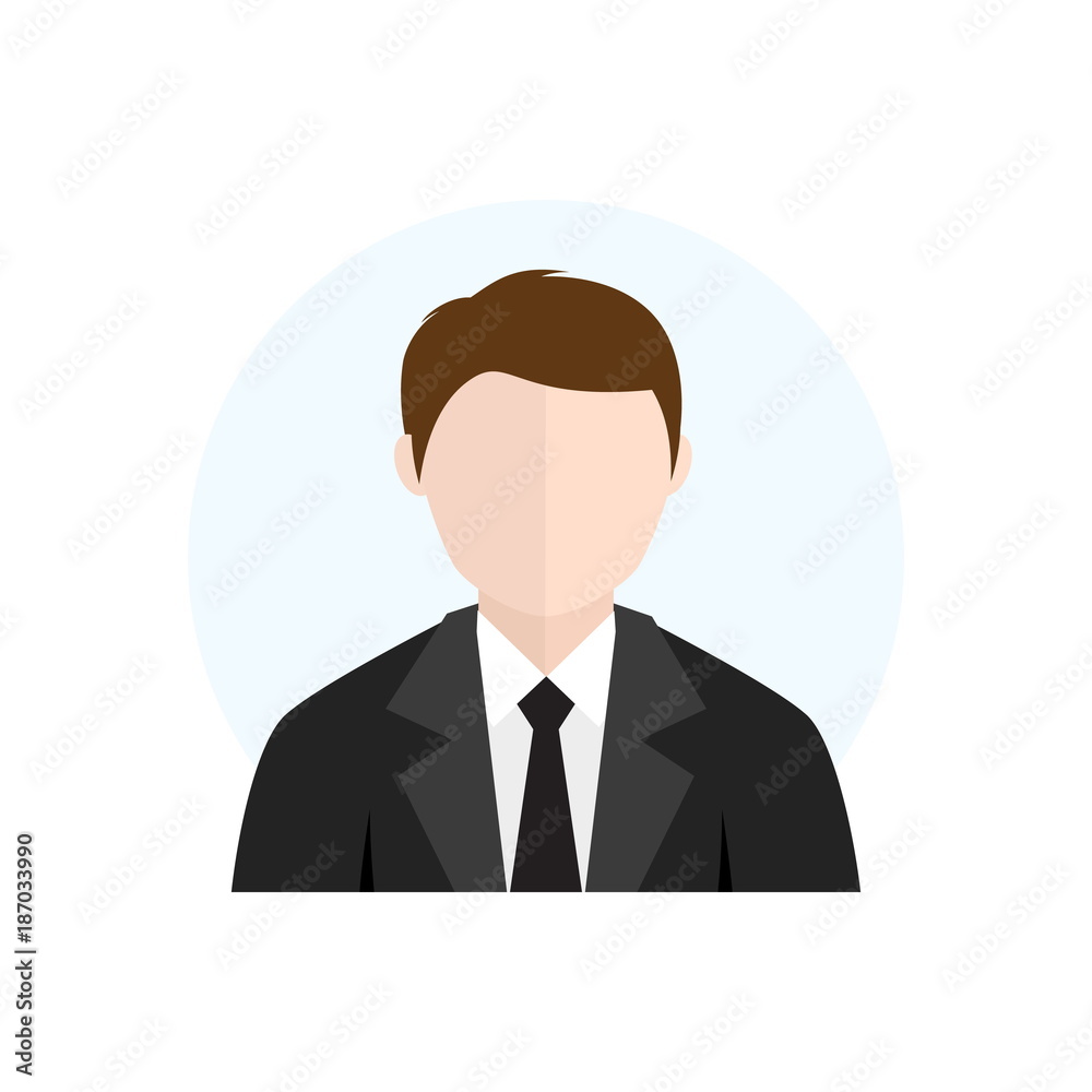 Flat Style Character Avatar Icon Flat Style Character Avatar Icon