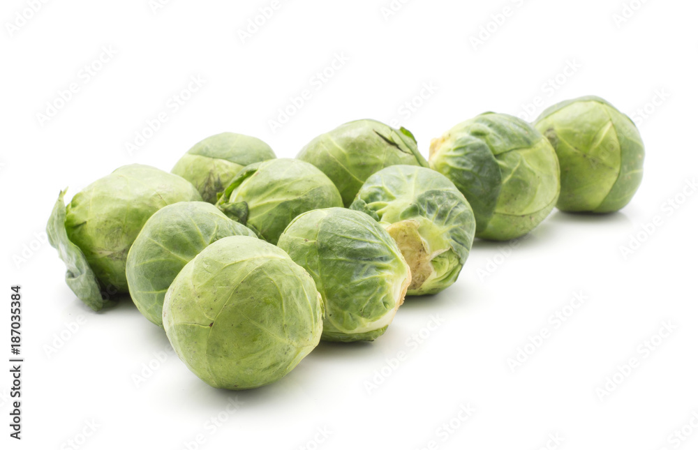 Brussels sprout isolated on white background fresh set. Brussels sprout isolated on white background fresh set.