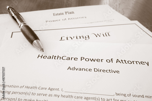 Canvas Print Power of Attorney, Estate Plan and Living Will