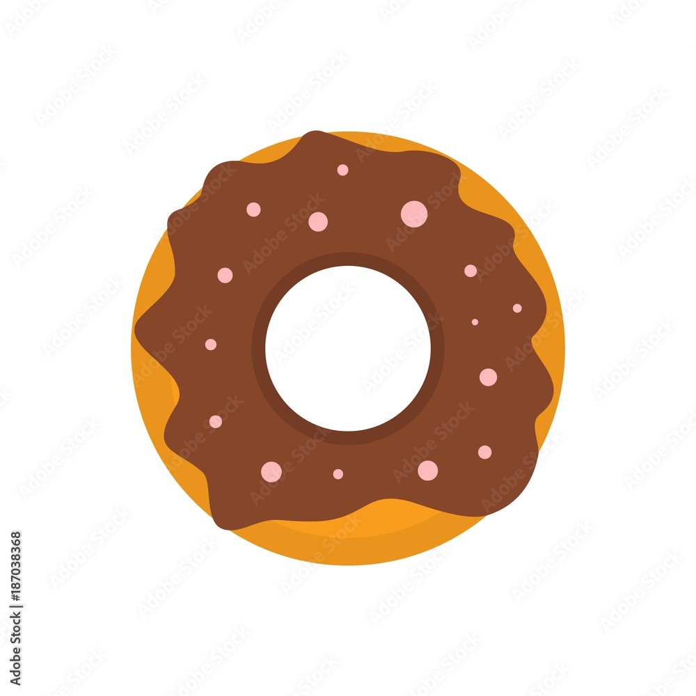 Donut icon. Flat illustration of donut vector icon isolated on white background Donut icon. Flat illustration of donut vector icon isolated on white background