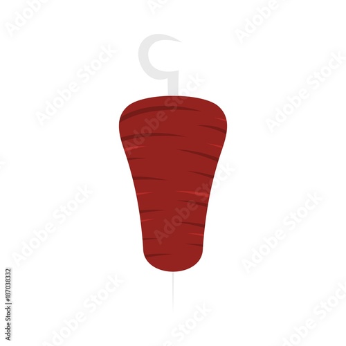 Doner kebab icon. Flat illustration of doner kebab vector icon isolated on white background