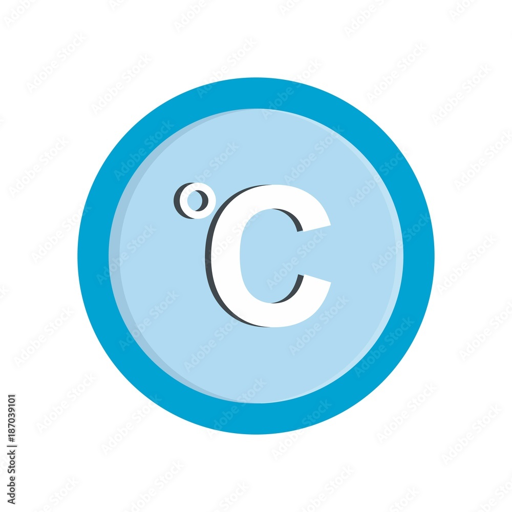 Celsius icon. Flat illustration of celsius vector icon isolated on white background Celsius icon. Flat illustration of celsius vector icon isolated on white background
