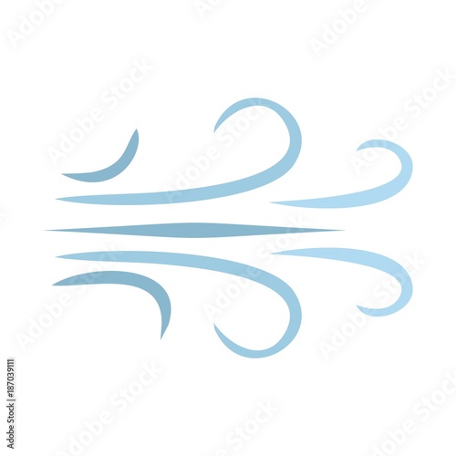 Wind icon. Flat illustration of wind vector icon isolated on white background