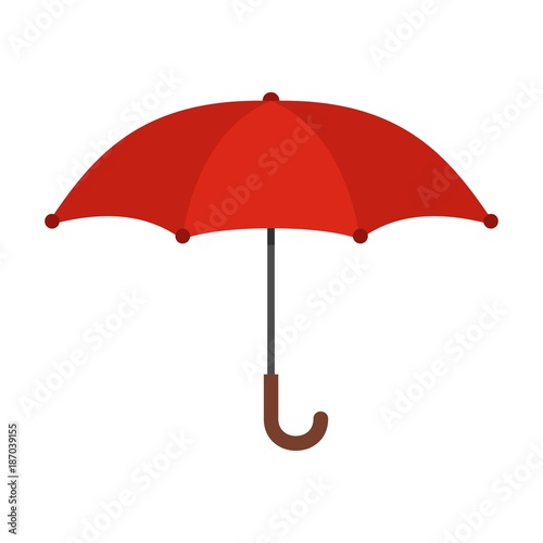 Umbrella icon. Flat illustration of umbrella vector icon isolated on white background