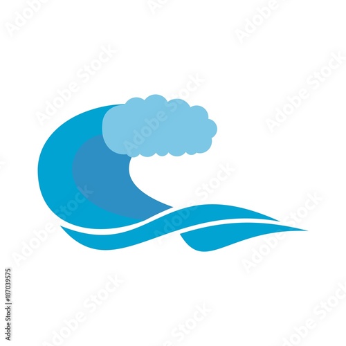 Wave composition icon. Flat illustration of wave composition vector icon isolated on white background