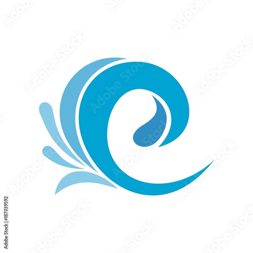 Wave tsunami icon. Flat illustration of wave tsunami vector icon isolated on white background
