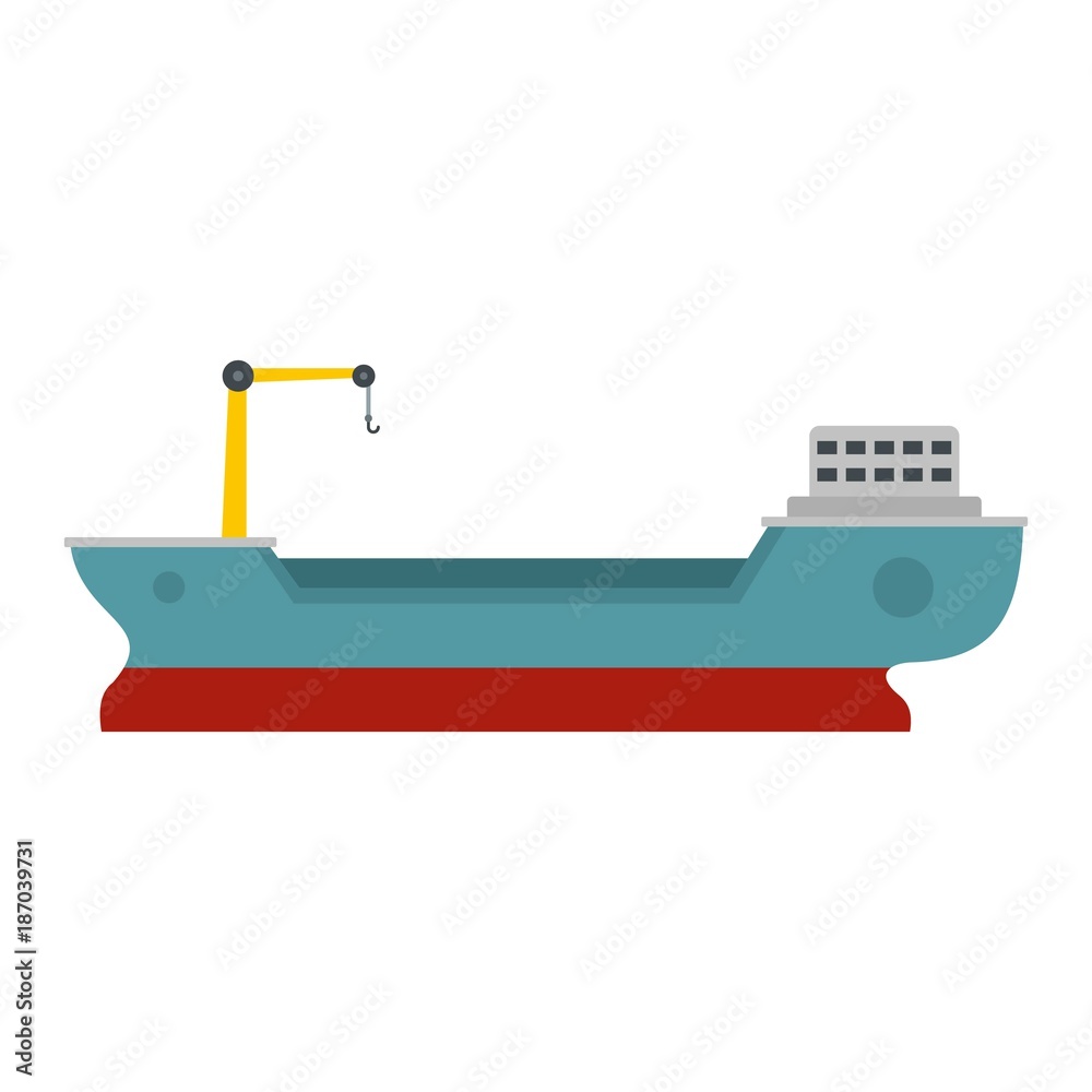 Obraz premium Ship freight icon. Flat illustration of ship freight vector icon isolated on white background