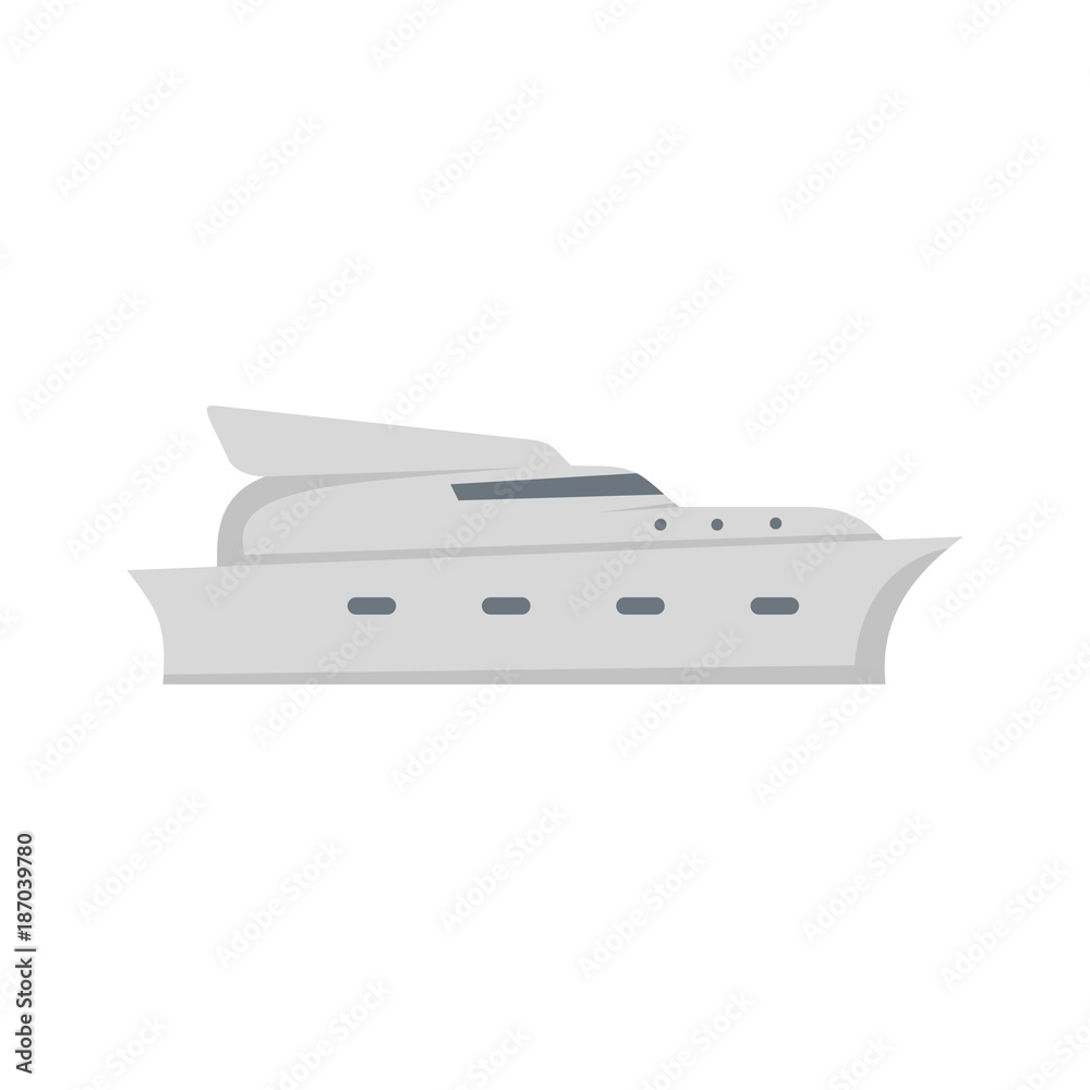 Yacht icon. Flat illustration of yacht vector icon isolated on white background Yacht icon. Flat illustration of yacht vector icon isolated on white background