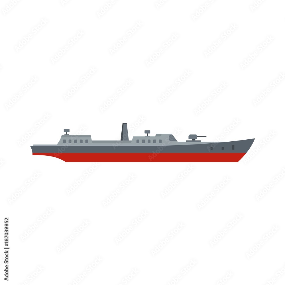 Ship combat icon. Flat illustration of ship combat vector icon isolated on white background