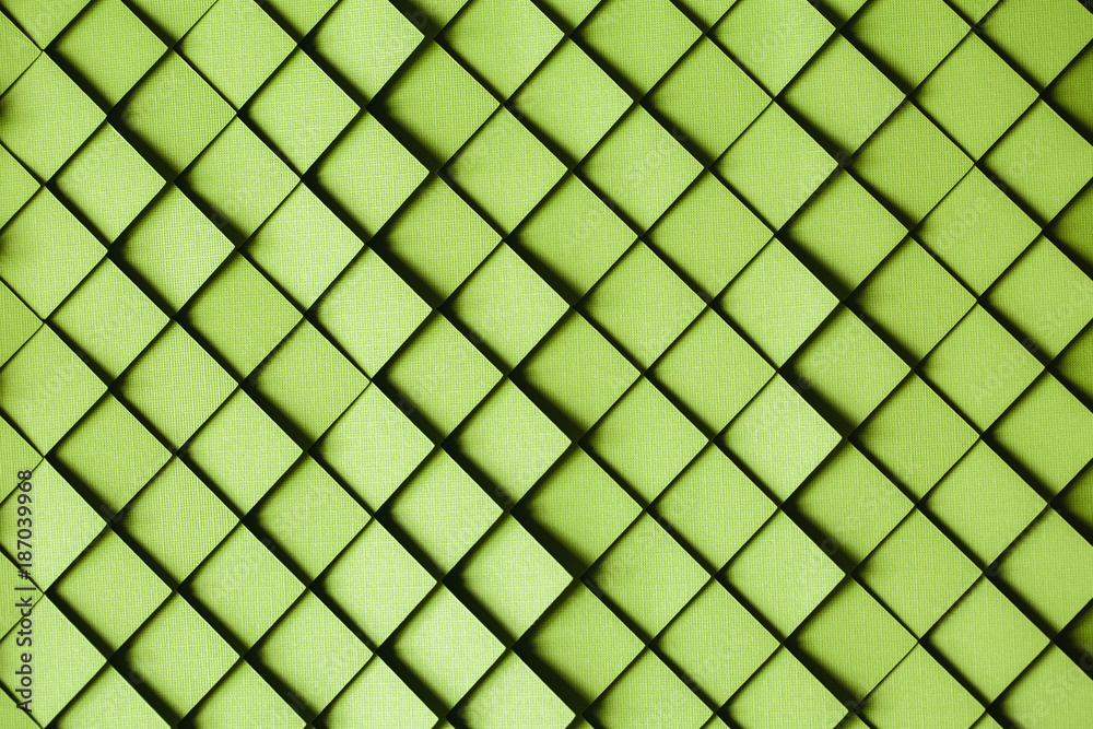 Green paper tile background Green paper tile background