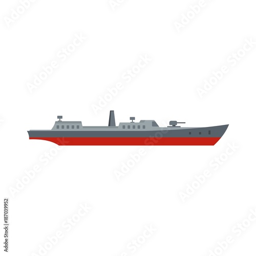 Ship combat icon. Flat illustration of ship combat vector icon isolated on white background