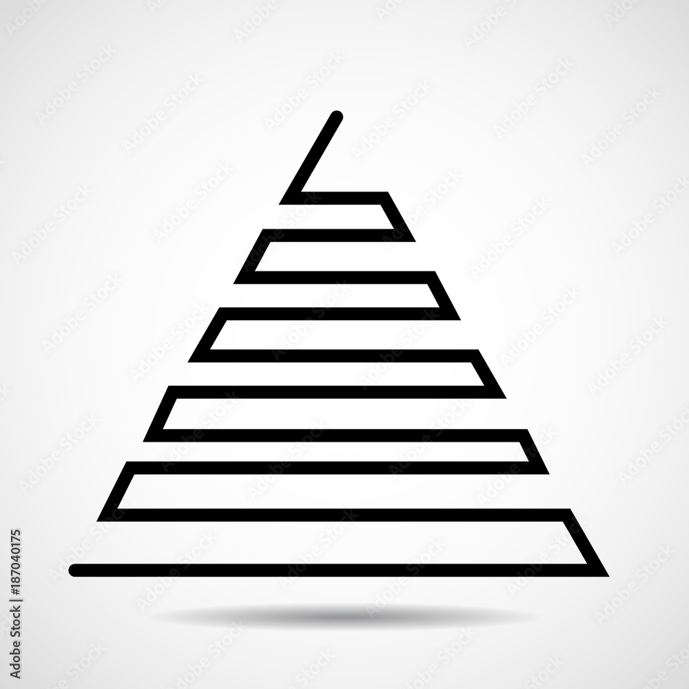 Abstract triangle of line. Vector design element, geometric logo Abstract triangle of line. Vector design element, geometric logo